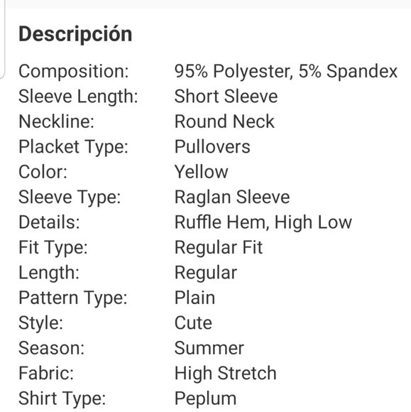 Mustard yellow short sleeve top - Picture 8 of 8